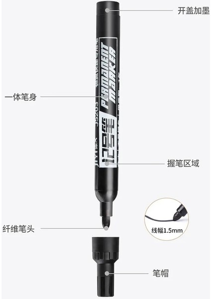 Mavi Stil Işaretleme Kalemi Siyah Çizgi Işaretleme Kalemi Yağlı Kalem Suya Dayanıklı Büyük Başlı Kalem Yağlı Sanat Malzemeleri Boya Işaretleyici Seti (Yurt Dışından) fiyatları