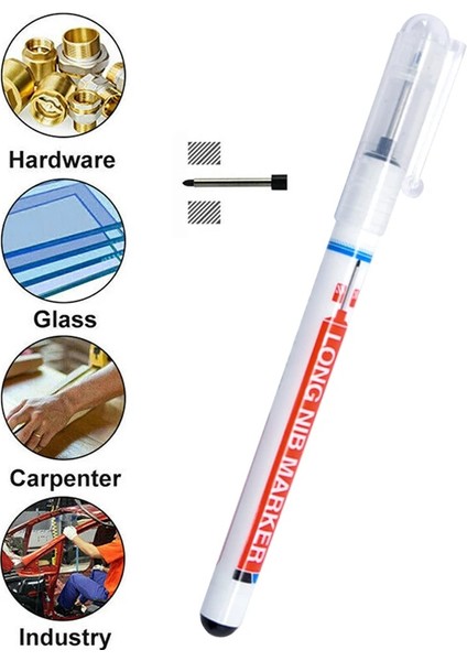 Kırmızı 1pc Tarzı Arker Kalem Uzun Uç Derin Delik Suya Dayanıklı Metal Yüzey Cetvel Kalemi Öğrenci Okul Ofis Kırtasiye #920 (Yurt Dışından) indirimleri