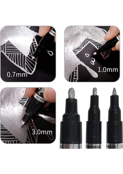 Metal Karışımı-6 Adet Tarzı Haile Sıvı Ayna Işaretleyici Gümüş Işaretleyiciler Kalem Dıy Yansıtıcı Boya Kalemleri Ayna Işaretleyiciler Krom F Metalik Sanat Craftwork Kalem (Yurt Dışından) modelleri