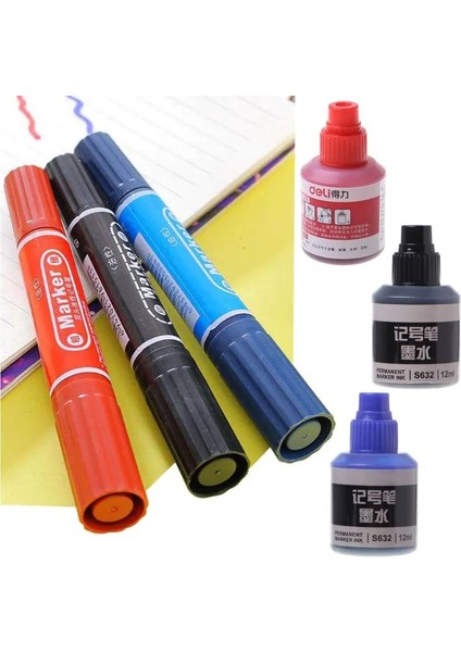 Kırmızı Stil 12ML Suya Dayanıklı Anında Kuru Grafiti Boya Kalemi Marker Kalemler Için Yağlı Mürekkep Dolum (Yurt Dışından) fiyatları