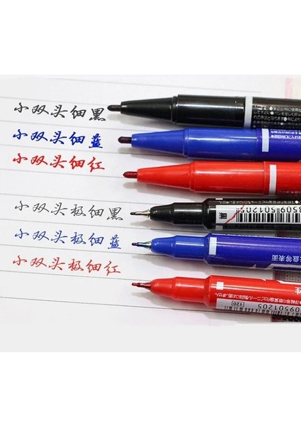 Kırmızı 1 Adet Tarzı 3 Renk Çift Ucu Hızlı Kuru Kalıcı Yağ Işaretleyici Kalem Kumaş Lastikler Çizim Yazma Li Güzel Nokta Sharpie Okul Ofis Tedarik (Yurt Dışından) modelleri