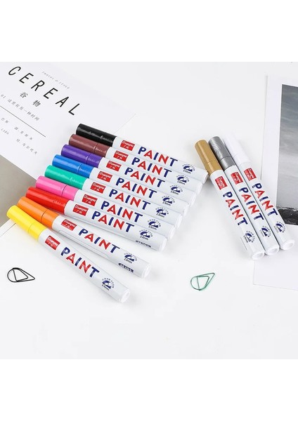 Yeşil Stil 12 Renk Beyaz Su Geçirmez Kauçuk Kalıcı Boya Marker Kalem Araba Lastiği Sırtı Çevre Lastik Boyama Graffti Kalem (Yurt Dışından)