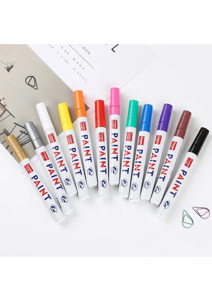 Beyaz Stil 12 Renk Beyaz Su Geçirmez Kauçuk Kalıcı Boya Marker Kalem Araba Lastiği Sırtı Çevre Lastik Boyama Graffti Kalem (Yurt Dışından) fiyatları
