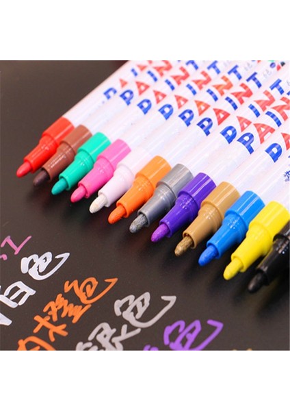 Beyaz Stil Lüks Kalem Renkler Boya Kalıcı Marker Kalem Boyama Yağlı Kırtasiye Kalemi (Yurt Dışından) fiyatları