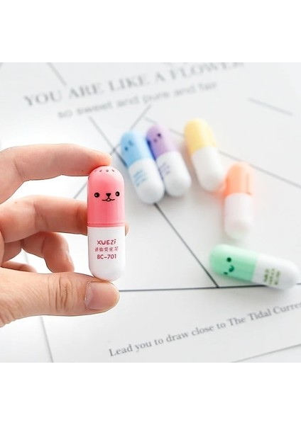 6 Renk Tarzı Ack Sevimli Hap Mini Fosforlu Marker Çizim Kalem Okul Ofis Tedarik Çocuklar Öğrenci Kırtasiye (Yurt Dışından) fırsatları