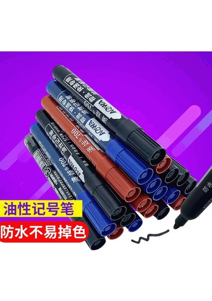 10 Adet Mavi Stil Hızlı Kuru Işaretleme Yağlı Büyük Başlı Siyah Işaretleme Kalemi (Yurt Dışından) modelleri