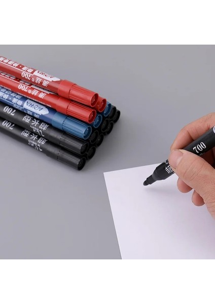 10 Adet Mavi Stil Hızlı Kuru Işaretleme Yağlı Büyük Başlı Siyah Işaretleme Kalemi (Yurt Dışından) fırsatları