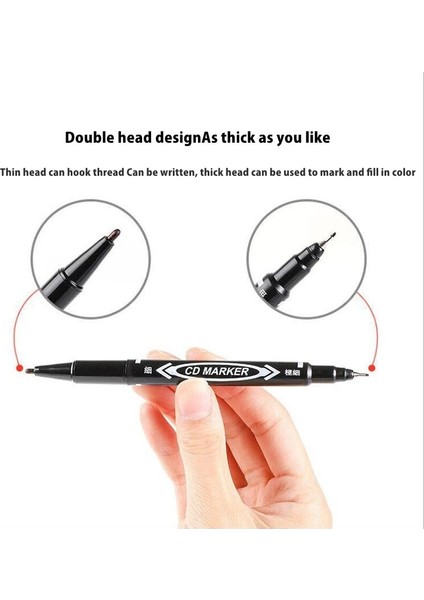 10 Adet Mavi Kutulu Stil Haile Lot Kalıcı Işaretleme Kalemi Çift Uçlu Siyah Mavi Kırmızı Su Geçirmez Yağlı Mürekkep Ince Uç Renk Işaretleyiciler Kalemler Sanat Kırtasiye (Yurt Dışından) indirimleri