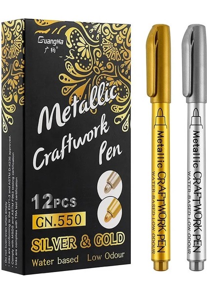 2 Adet Gümüş Tarzı Dıy Metalik Su Geçirmez Kalıcı Boya Marker Kalemler Altın ve Gümüş Çizim Öğrencileri Malzemeleri Için Işaretleyici Craftwork Kalem (Yurt Dışından) fiyatları