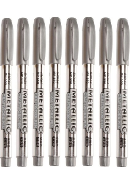 8 Adet Gümüş Tarzı Et Metal Kumaş Işaretleyiciler Kalemler Kalıcı Boya Dıy Metalik Işaretleyici Kalemler Sharpie Altın Gümüş Renk Craftwork Kalem Sanat Malzemeleri (Yurt Dışından)