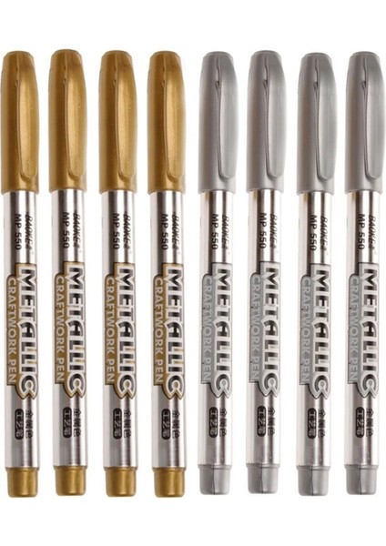 8 Adet Gümüş Tarzı Et Metal Kumaş Işaretleyiciler Kalemler Kalıcı Boya Dıy Metalik Işaretleyici Kalemler Sharpie Altın Gümüş Renk Craftwork Kalem Sanat Malzemeleri (Yurt Dışından) fiyatları