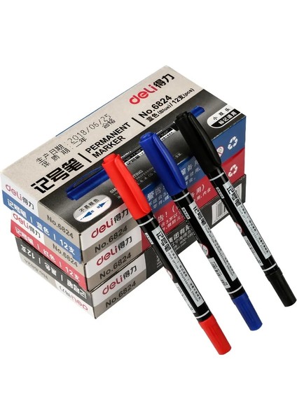 3 Adet Karışık Renk Stili 3 Adet Kalıcı Işaretleyiciler Siyah Mavi Kırmızı Çift Başlı Marker Kalem Kağıt Için Çelik CD Cam Kumaş Boya Işaretleme Ofis Okul Tedarik (Yurt Dışından) modelleri