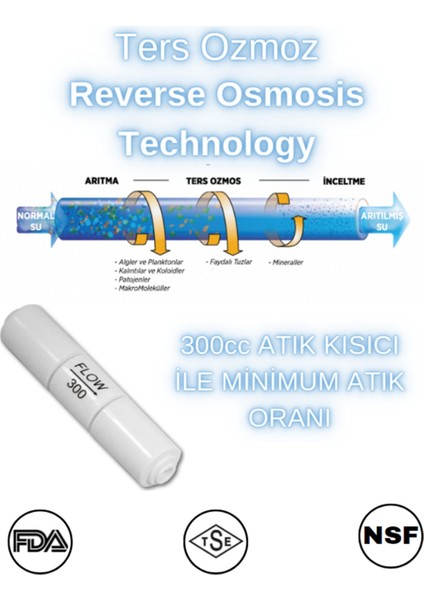 10 Aşamalı, Çelik Tank, Minimum Atık, Yüksek Mineral Değeri, Ters Osmoz Su Arıtma Cihazı