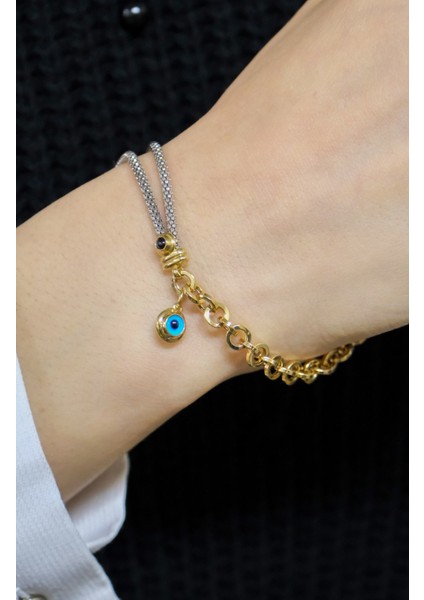 Nazar Boncuklu Bileklik 14 Ayar A057727