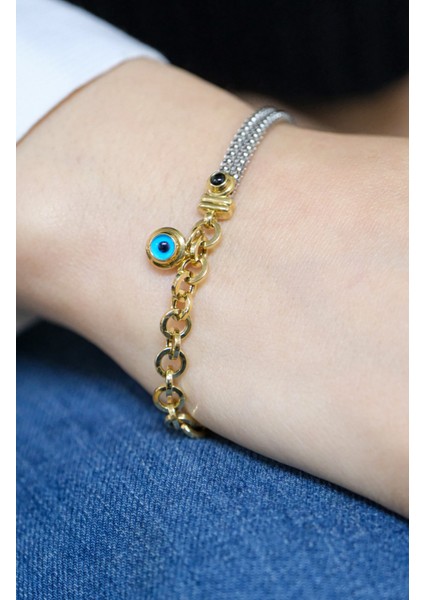Nazar Boncuklu Bileklik 14 Ayar A057727 fiyatları