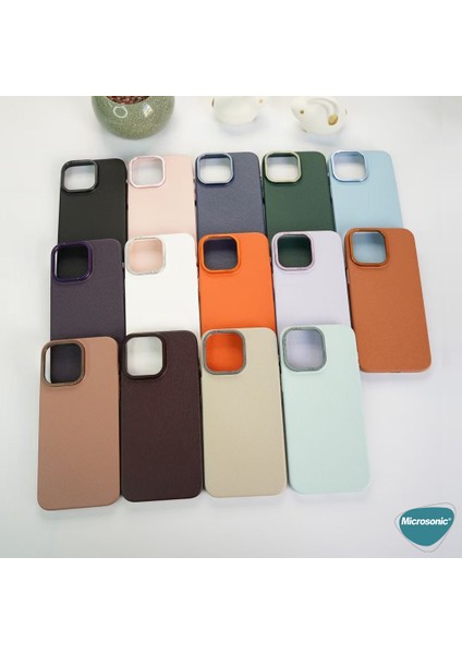 Apple iPhone 13 Kılıf Metalist Leather Gri