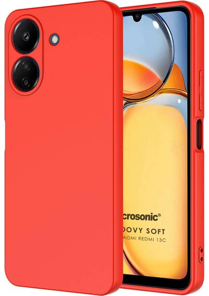 Xiaomi Poco C65 Kılıf Groovy Soft Kırmızı