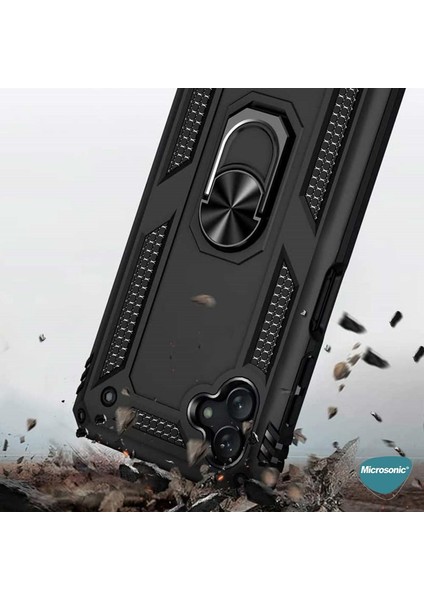 Samsung Galaxy A05 Kılıf Military Ring Holder Kırmızı