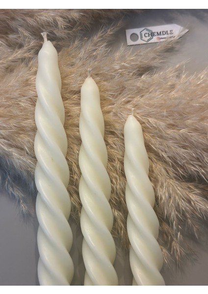 Chemdle Spirali Ince Şamdan Mum