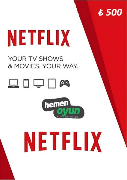 Netflix 500 TL Hediye Kartı