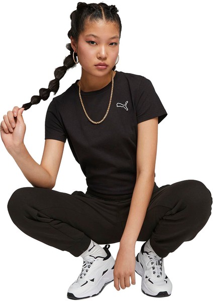 Better Essentials Kadın Siyah Günlük Stil T-Shirt 67598601 modelleri