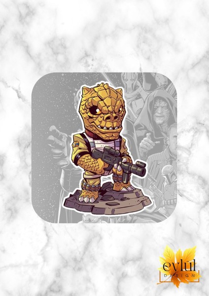 Star Wars Baskılı Özel Tasarım Baskılı Mdf Kare Bardak Altlığı