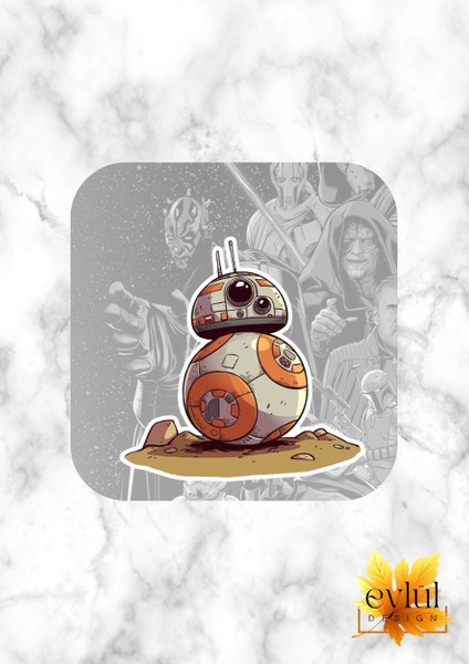 Star Wars Baskılı Özel Tasarım Baskılı Mdf Kare Bardak Altlığı