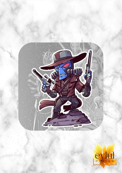 Star Wars Baskılı Özel Tasarım Baskılı Mdf Kare Bardak Altlığı