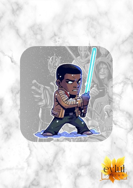 Star Wars Baskılı Özel Tasarım Baskılı Mdf Kare Bardak Altlığı