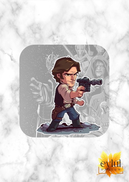 Star Wars Baskılı Özel Tasarım Baskılı Mdf Kare Bardak Altlığı