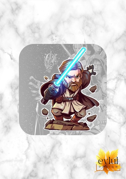Star Wars Baskılı Özel Tasarım Baskılı Mdf Kare Bardak Altlığı