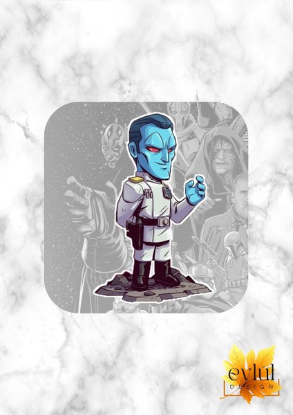 Star Wars Baskılı Özel Tasarım Baskılı Mdf Kare Bardak Altlığı