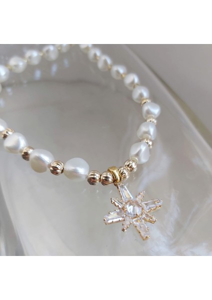 Zirkon Taşlı Incili Tasarım Kolye indirimleri