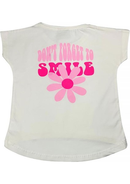 Boncuk Işlemeli Çiçekli Kız Bebek T-Shirt Beyaz fiyatları