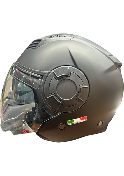 766 Solid Matt Black - Açık Motosiklet Kask