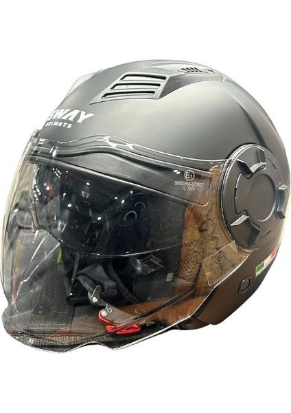 766 Solid Matt Black - Açık Motosiklet Kask