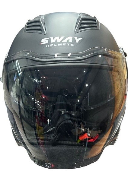 766 Solid Matt Black - Açık Motosiklet Kask