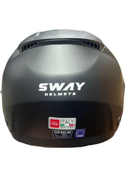 766 Solid Matt Black - Açık Motosiklet Kask