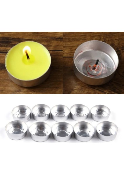 Adin Tasarım Tealight Mum Kabı 20LI Boş Mum Kabı Mum Kalıbı Tealight Mum Yapımı Kalıbı Kabı