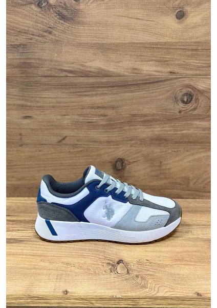Peter Beyaz Gri Erkek Sneaker