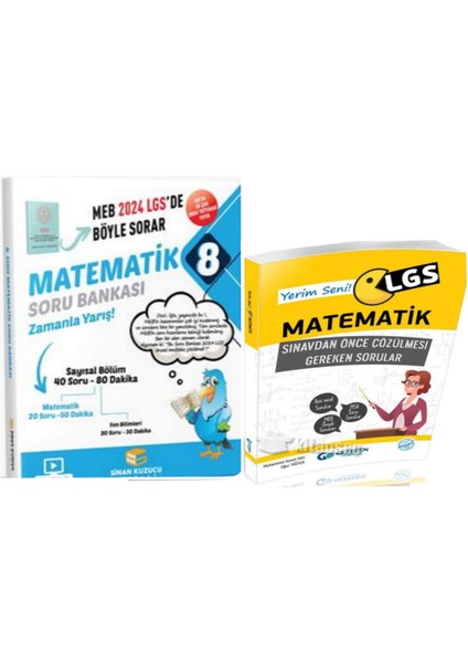 2024 LGS Matematik Soru Bankası + LGS Yerim Seni Türkçe