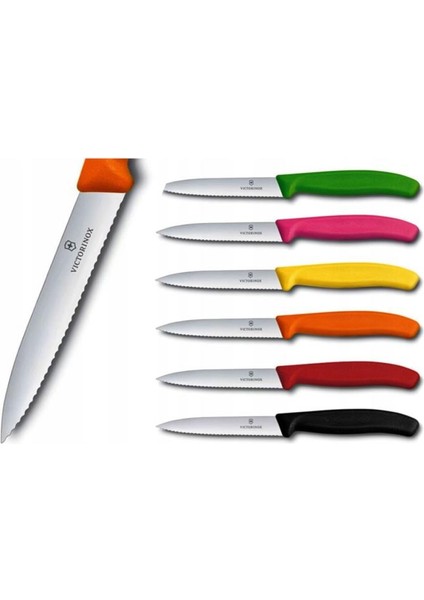Vıctorınox 6.7736.6 Tırtıklı Soyma Bıçağı 6 Lı 10 cm 6 Adet