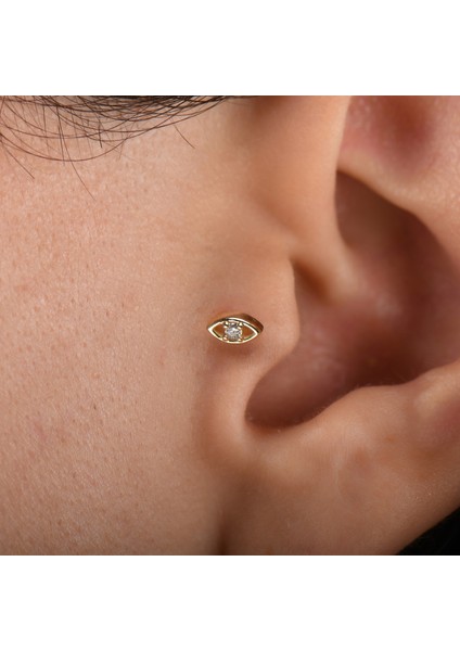 0.02 Karat Pırlanta Göz Tragus Piercing