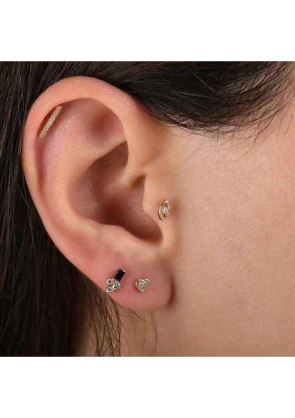 0.02 Karat Pırlanta Göz Tragus Piercing