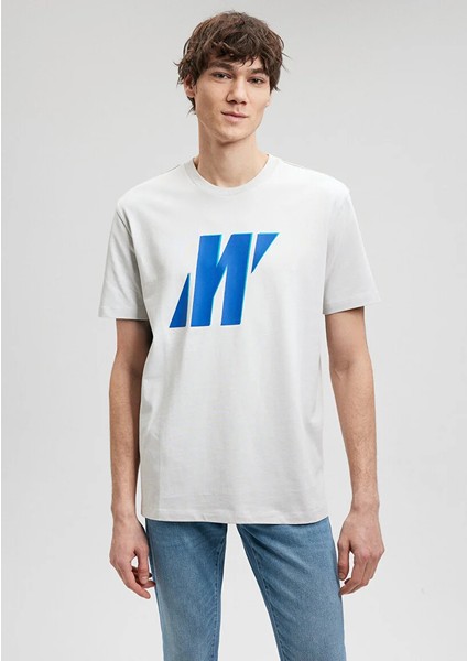 Erkek Gri M0612175-70080 Logo Baskılı Pro T-Shirt