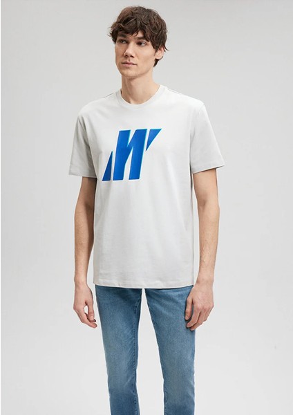 Erkek Gri M0612175-70080 Logo Baskılı Pro T-Shirt