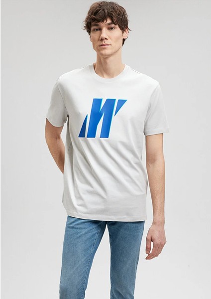 Erkek Gri M0612175-70080 Logo Baskılı Pro T-Shirt