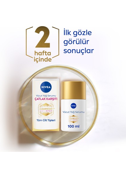 Luminous630 Çatlak Karşıtı Vücut Yağ Serumu 100ml, Cilt Tonu Eşitleyici, 48 Saat Nemlendirici