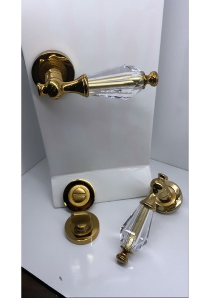 Topkapı Kristal Albrifin Rozetli Wc Kapı Kolu