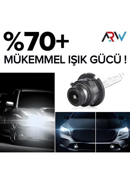 Arw D2S Ampül 6000K %70+ Yüksek Güçlü Beyaz Işık